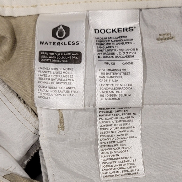 Levi Strauss Dockers Men's Khaki Chino Flat Front Big & Tall Shorts 50x10 - Picture 8 of 11